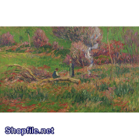 TSD3638 - Tranh sơn dầu vườn hoa rực rỡ